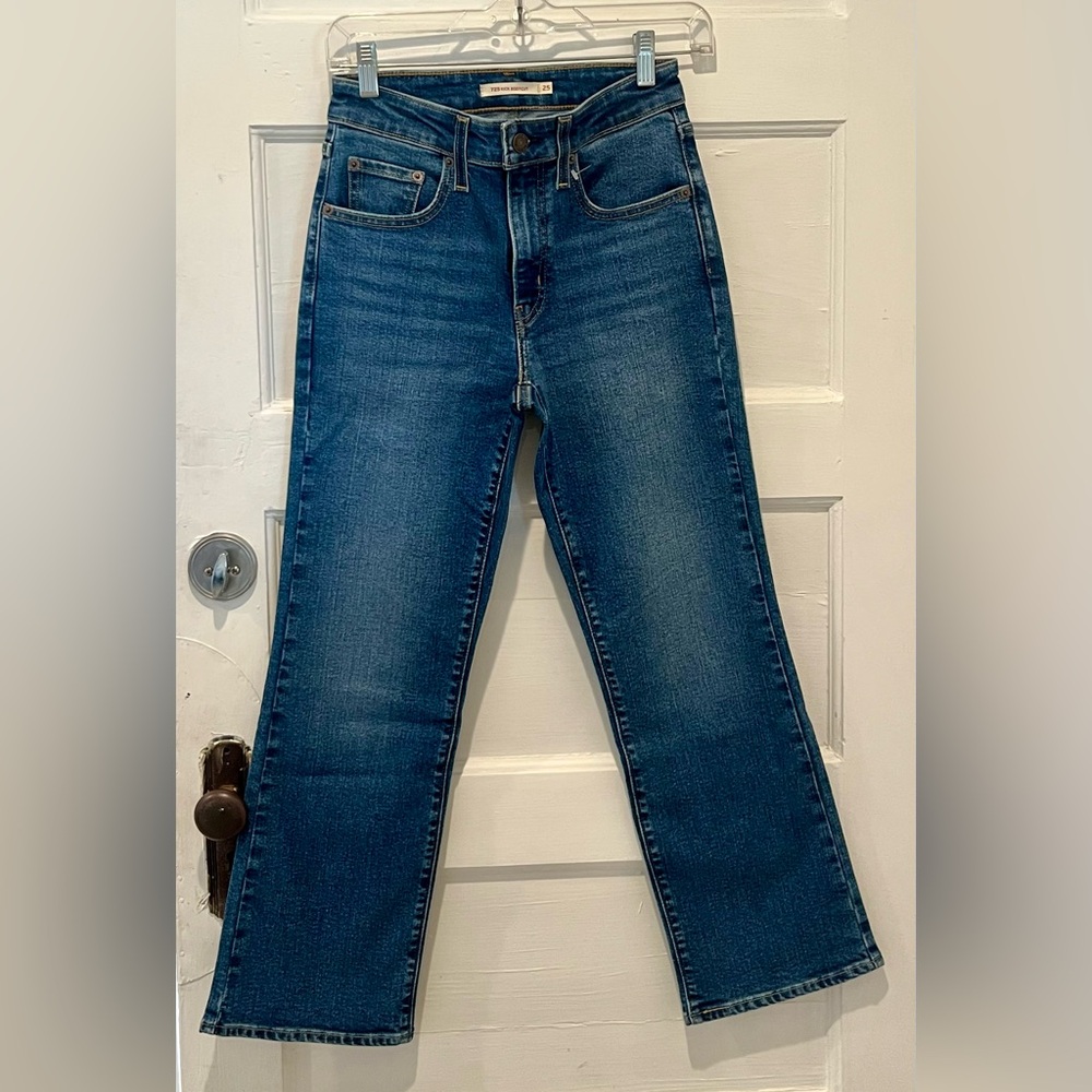 New Women's LEVI'S 725 Kick Boot Jeans Sz 25